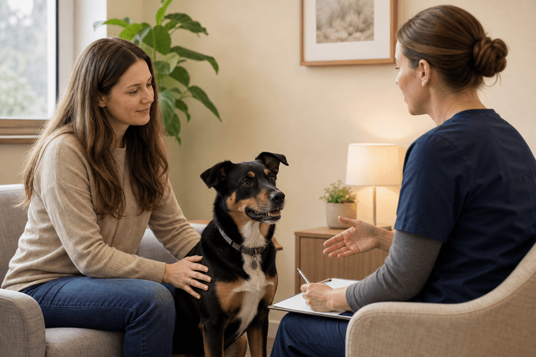 Consulta de comportamento e psiquiatria veterinária para cães e gatos na VetôPet